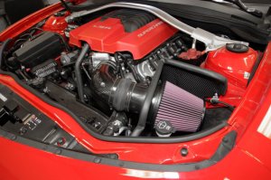 Chevrolet Camaro ZL1 Performance Air Intake - K&N Engineering - AirCharger 63-3079, Carbon Fiber - `12-`15