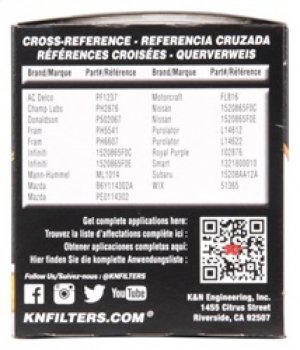 Mitsubishi Lancer Oil Filter - K&N Engineering - Wrench-Off - `03-`07