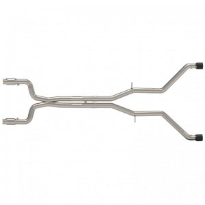 Chevrolet Camaro SS Performance Exhaust - Kooks Headers - GREEN Catted Header-Back Muffler Delete with X-Pipe - Black - `16-`24