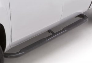 Toyota Tacoma Nerf Bars - LUND - 4in. Oval Curved Steel - Black - `05-`17
