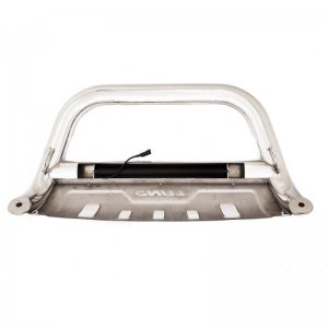 Toyota Tacoma Bull Bar - LUND - Oval Bull Bars with Integrated LED Light Bar - Polished - `16-`17