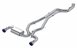 Toyota Supra Performance Exhaust - Dual Rear Exit - MBRP - Cat Back, T304 Stainless Steel, Burnt End Tips - 2020