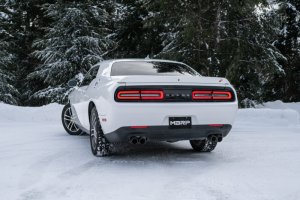 Dodge Challenger Performance Exhaust - Rear - MBRP - Cat Back, Dual Rear Exit, Armor Pro Series, T304 Stainless Steel - Carbon Fiber - 2015