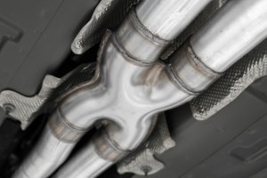 Dodge Challenger RT Performance Exhaust - Dual Rear - MBRP - Armor Lite Cat Back + Aluminized Steel + Quad Tips Street Version - `15-`16