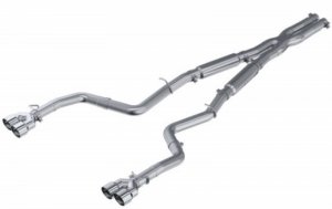 Dodge Challenger RT Performance Exhaust - Dual Rear - MBRP - Armor Lite Cat Back + Aluminized Steel + Quad Tips Street Version - `15-`16