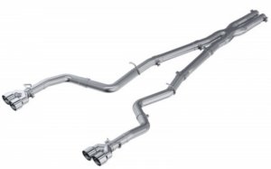 Dodge Challenger Performance Exhaust - Dual Rear Exit - MBRP - Cat Back, Armor Lite Series, Race Version, Quad Tips - `15-`16