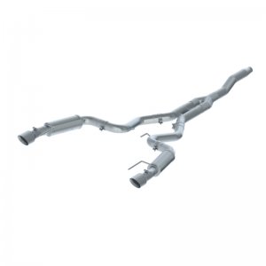 Ford Mustang Performance Exhaust - Dual Split Rear Exit - MBRP - T409 Stainless Steel, Cat Back, Race Version - `15-`18