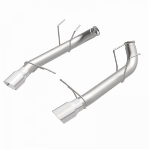 Ford Mustang Performance Exhaust - Rear - Magnaflow - Race Series Axle-Back, Dual Split Rear Exit with 4in. Polished Welded-On Double Wall Angle Cut Folded Edge Tips - `11-`12