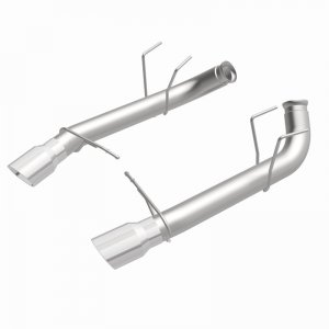 Ford Mustang Performance Exhaust - Rear - Magnaflow - Race Series Axle-Back, Dual Split Rear Exit with 4in. Polished Welded-On Double Wall Angle Cut Folded Edge Tips - `11-`12