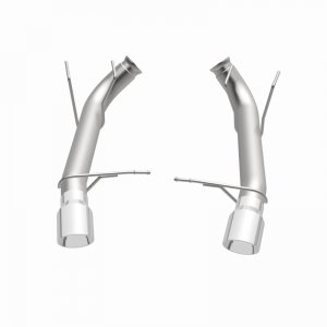 Ford Mustang Performance Exhaust - Rear - Magnaflow - Race Series Axle-Back, Dual Split Rear Exit with 4in. Polished Welded-On Double Wall Angle Cut Folded Edge Tips - `11-`12