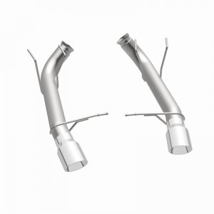 Ford Mustang Performance Exhaust - Rear - Magnaflow - Race Series Axle-Back, Dual Split Rear Exit with 4in. Polished Welded-On Double Wall Angle Cut Folded Edge Tips - `11-`12
