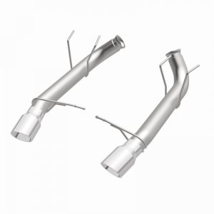 Ford Mustang Performance Exhaust - Rear - Magnaflow - Race Series Axle-Back, Dual Split Rear Exit with 4in. Polished Welded-On Double Wall Angle Cut Folded Edge Tips - `11-`12