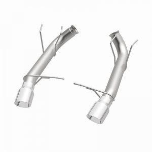 Ford Mustang Performance Exhaust - Rear - Magnaflow - Race Series Axle-Back, Dual Split Rear Exit with 4in. Polished Welded-On Double Wall Angle Cut Folded Edge Tips - `11-`12