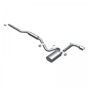 Mitsubishi Lancer Performance Exhaust - Single Straight Passenger Side Rear Exit - Magnaflow - Street Series Cat-Back - Polished - `08-`11
