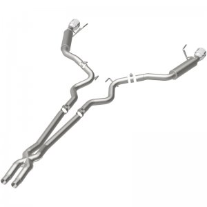 Ford Mustang Performance Exhaust - Dual Split Rear - Magnaflow - Cat Back, Competition, 2.5in, Dual Split Polished 4.5in Tips - Polished - `15-`17