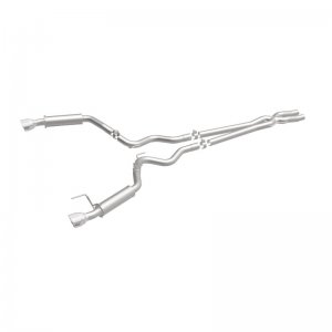 Ford Mustang Performance Exhaust - Dual Split Rear - Magnaflow - Cat Back, Competition, 2.5in, Dual Split Polished 4.5in Tips - Polished - `15-`17