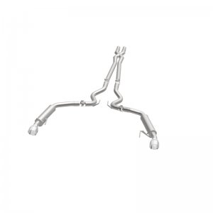 Ford Mustang Performance Exhaust - Dual Split Rear - Magnaflow - Cat Back, Competition, 2.5in, Dual Split Polished 4.5in Tips - Polished - `15-`17
