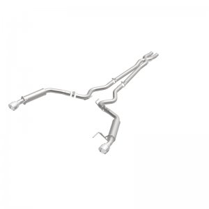 Ford Mustang Performance Exhaust - Dual Split Rear - Magnaflow - Cat Back, Competition, 2.5in, Dual Split Polished 4.5in Tips - Polished - `15-`17