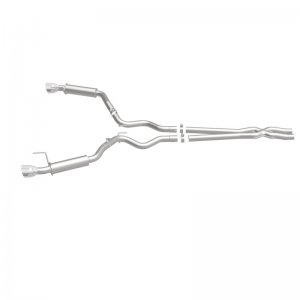 Ford Mustang Performance Exhaust - Dual Split Rear - Magnaflow - Cat Back, Competition, 2.5in, Dual Split Polished 4.5in Tips - Polished - `15-`17