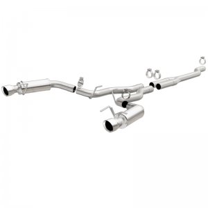 Ford Mustang Performance Exhaust - Magnaflow - Cat Back, Competition, Dual Split, 4.5in Tips - Polished - `15-`23