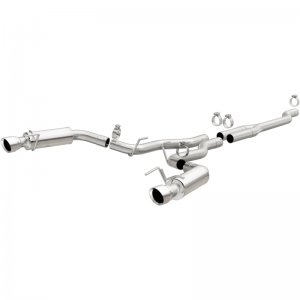 Ford Mustang Performance Exhaust - Magnaflow - Cat Back, Competition, Dual Split, 4.5in Tips - Polished - `15-`23