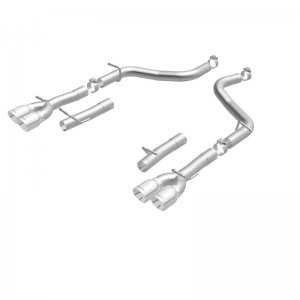 Dodge Challenger Performance Exhaust - Rear - Magnaflow - Race Series Axle-Back Quad Split 3.5in Tip - Polished - `15-`23