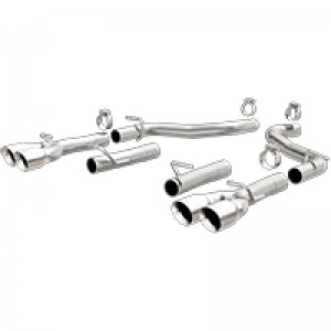 Dodge Challenger Performance Exhaust - Rear - Magnaflow - Race Series Axle-Back Quad Split 3.5in Tip - Polished - `15-`23