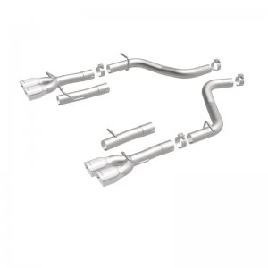 Dodge Challenger Performance Exhaust - Rear - Magnaflow - Race Series Axle-Back Quad Split 3.5in Tip - Polished - `15-`23
