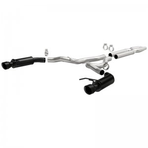 Ford Mustang Performance Exhaust - Rear - Magnaflow - Cat Back, Dual Split - Black - `15-`17