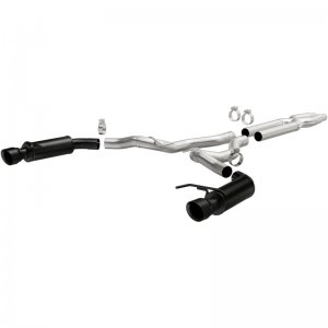 Ford Mustang Performance Exhaust - Rear - Magnaflow - Cat Back, Dual Split - Black - `15-`17
