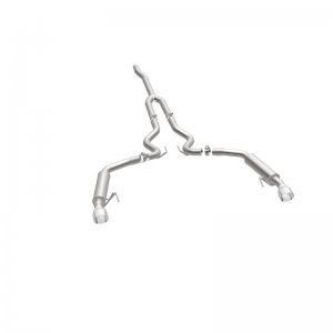 Ford Mustang Performance Exhaust - Dual Split Rear - Magnaflow - Competition Cat Back - Black - `15-`23