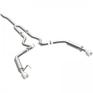 Ford Mustang Performance Exhaust - Dual Split Rear - Magnaflow - Competition Cat Back - Black - `15-`23