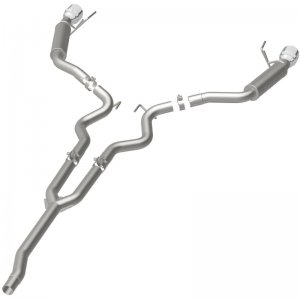 Ford Mustang Performance Exhaust - Dual Split Rear - Magnaflow - Competition Cat Back - Black - `15-`23