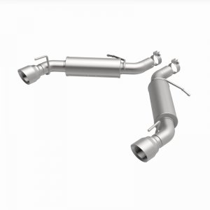 Chevrolet Camaro Performance Exhaust - Rear - Magnaflow - Axle Back, Dual Split Rear, 4.5in. Polished Welded-On Double Wall Angle Cut Folded Edge tips - Polished - `16-`24