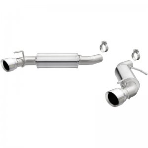 Chevrolet Camaro Performance Exhaust - Rear - Magnaflow - Axle Back, Dual Split Rear, 4.5in. Polished Welded-On Double Wall Angle Cut Folded Edge tips - Polished - `16-`24