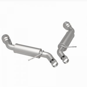 Chevrolet Camaro Performance Exhaust - Rear - Magnaflow - Axle Back, Dual Split Rear, 4.5in. Polished Welded-On Double Wall Angle Cut Folded Edge tips - Polished - `16-`24