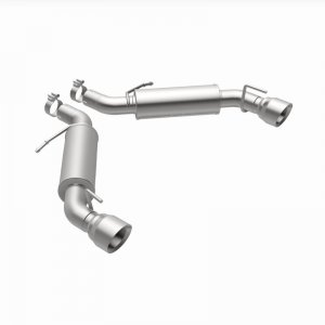 Chevrolet Camaro Performance Exhaust - Rear - Magnaflow - Axle Back, Dual Split Rear, 4.5in. Polished Welded-On Double Wall Angle Cut Folded Edge tips - Polished - `16-`24