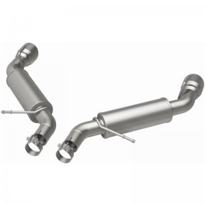 Chevrolet Camaro Performance Exhaust - Rear - Magnaflow - Axle Back, Dual Split Rear, 4.5in. Polished Welded-On Double Wall Angle Cut Folded Edge tips - Polished - `16-`24