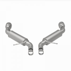 Chevrolet Camaro Performance Exhaust - Rear - Magnaflow - Axle Back, Dual Split Rear, 4.5in. Polished Welded-On Double Wall Angle Cut Folded Edge tips - Polished - `16-`24
