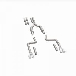 Dodge Challenger Performance Exhaust - Rear - Magnaflow - Cat Back, Quad Tips - Polished - `15-`23