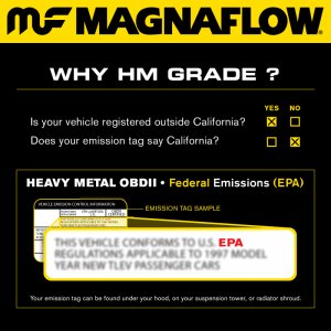Toyota Tacoma Performance Exhaust - Magnaflow - HM Grade Federal/EPA Compliant Direct-Fit Catalytic Converter - `00-`04