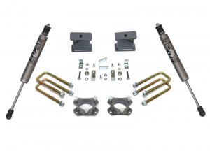 Toyota Tacoma Suspension Lift Kit - Rear - Maxtrac - 4 in. Lift + U Bolts + Carrier Bearing + Fox Shocks - `05-`18