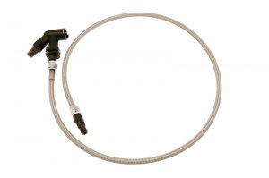 Ford Mustang Clutch Lines - McLeod Racing - Stainless Steel Braided with Bleeder Elbow - `11-`17