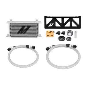 Subaru BRZ Oil Cooler Kit - Front - Mishimoto - Thermostatic - Silver - 2013