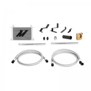 Chevrolet Camaro LT Oil Cooler Kit - Front - Mishimoto - Thermostatic - Silver - `16-`17