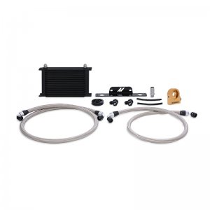 Chevrolet Camaro SS Oil Cooler Kit - Front - Mishimoto - Thermostatic - Black - `10-`15