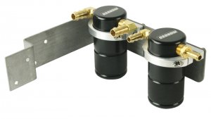 Subaru WRX Oil Catch Can - Moroso - Small Body - Billet Aluminum - Black - `08-`14