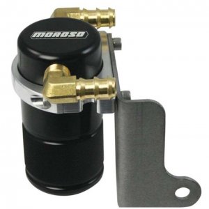 Dodge Challenger Oil Catch Can - Moroso - Air/Oil Separator - Black - 2006