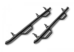 Toyota Tacoma Double Cab Nerf Step Bar - Wheel-to-Wheel - N-Fab - W2W without Bed Access - Textured Black - `05-`15