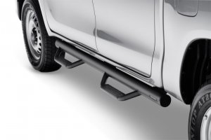 Toyota Tacoma Nerf Step - Side - N-Fab - Wheel-to-Wheel without Bed Access, 3 in. Main Tube Diameter - Textured Black - `16-`23